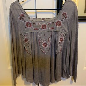 Free People embroidered blouse